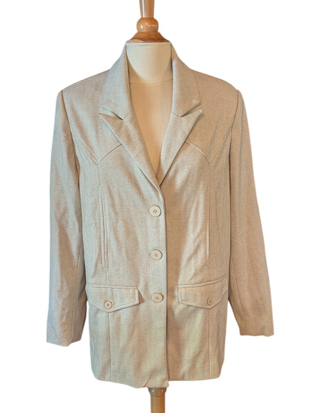 Forever 21 Beige Outdoor Jacket Blazer Button Front XL NWT